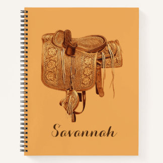 Western,Saddle,Cowgirl, Horse Riding, Birthday Notebook