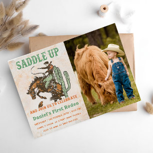 Western Saddle Up And Join Us For Birthday Invitation