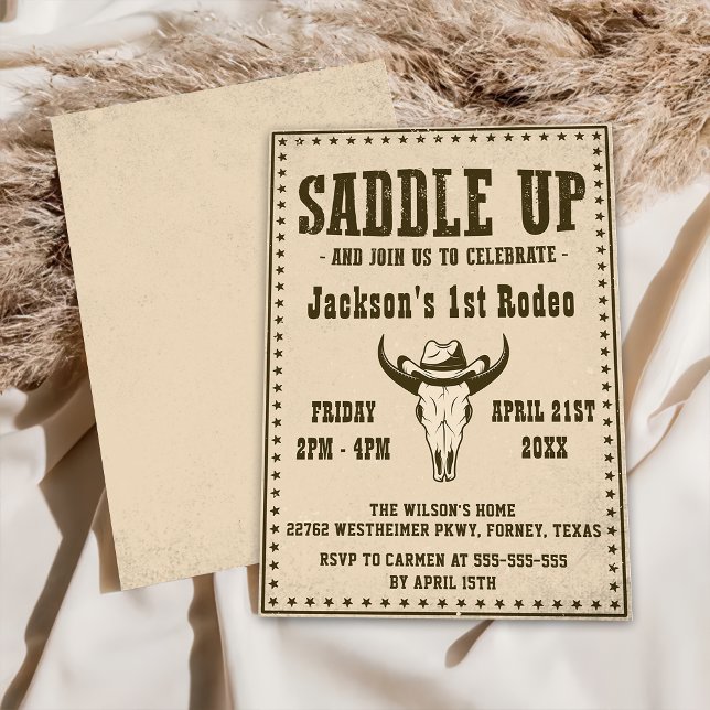 Western Saddle Up And Join Us For Birthday Invitation (Creator Uploaded)