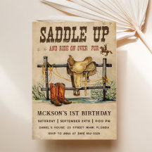 Western Saddle Up And Ride On Over For Birthday