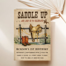 Western Saddle Up And Ride On Over For Birthday