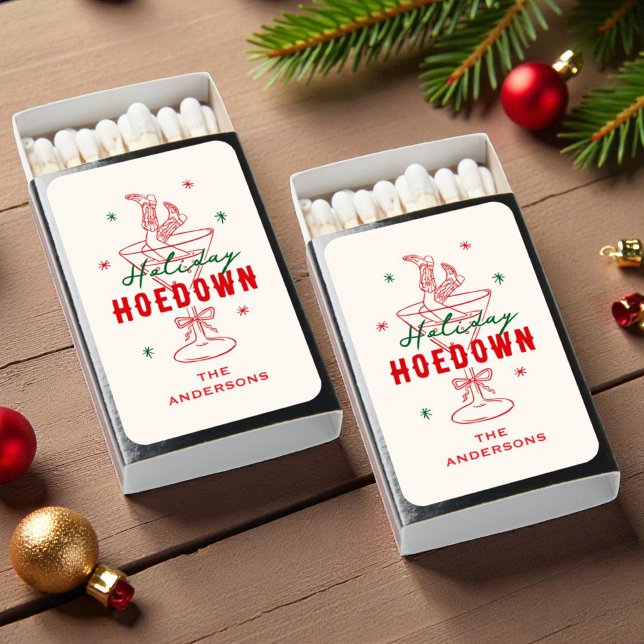 Western Saddle Up Holiday Hoedown Party Matchboxes (Creator Uploaded)