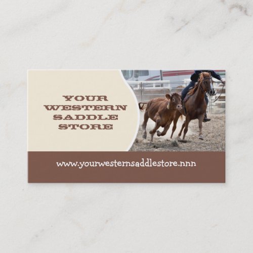 Western Saddlery business card