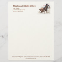 Western saddlery business letterhead