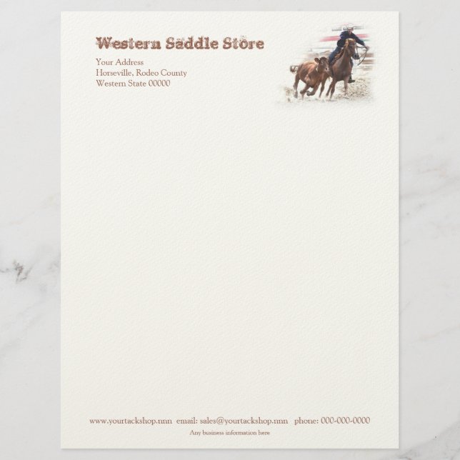 Western saddlery business letterhead (Front)