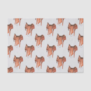 Western Saddles Pattern Tissue Paper