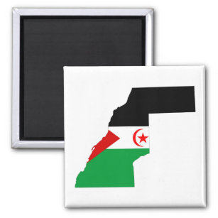 western sahara country flag map shape symbol magnet