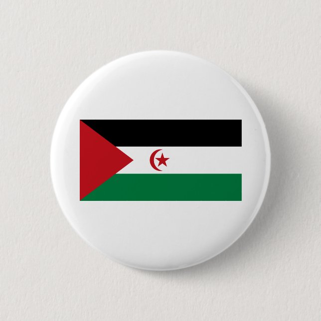 Western Sahara Flag Button (Front)