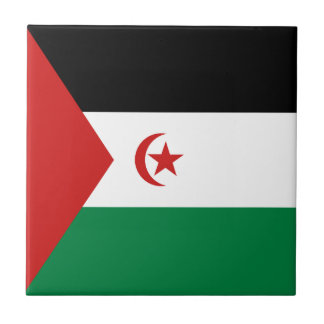 Western Sahara Flag Ceramic Tile