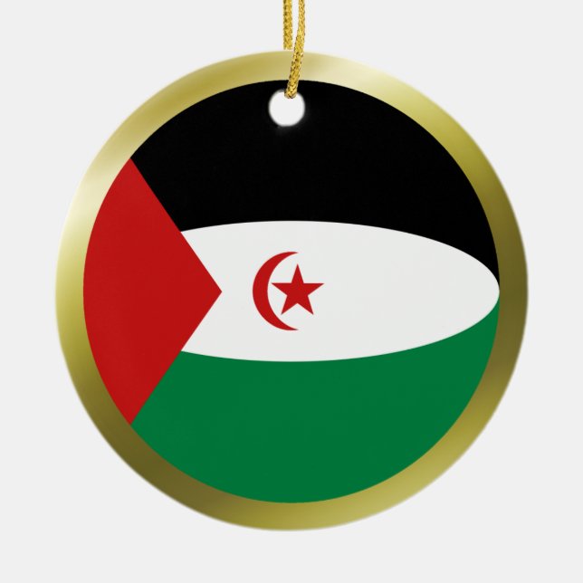 Western Sahara Flag Ornament (Front)
