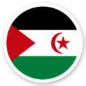 Western Sahara Flag Round Sticker