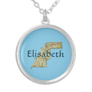 Western Sahara Map + Name Necklace