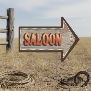 Western Saloon Directional ID1318 Sign