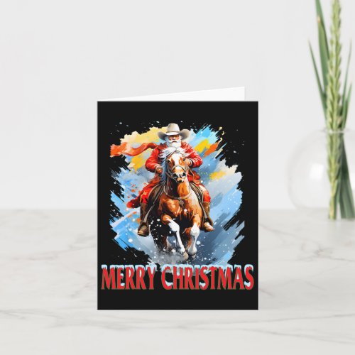 Western Santa Merry Christmas  Card