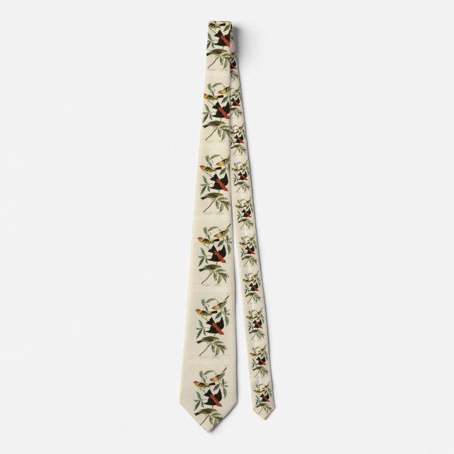Western, Scarlet Tanagers Audubon Birds of America Neck Tie (Front)