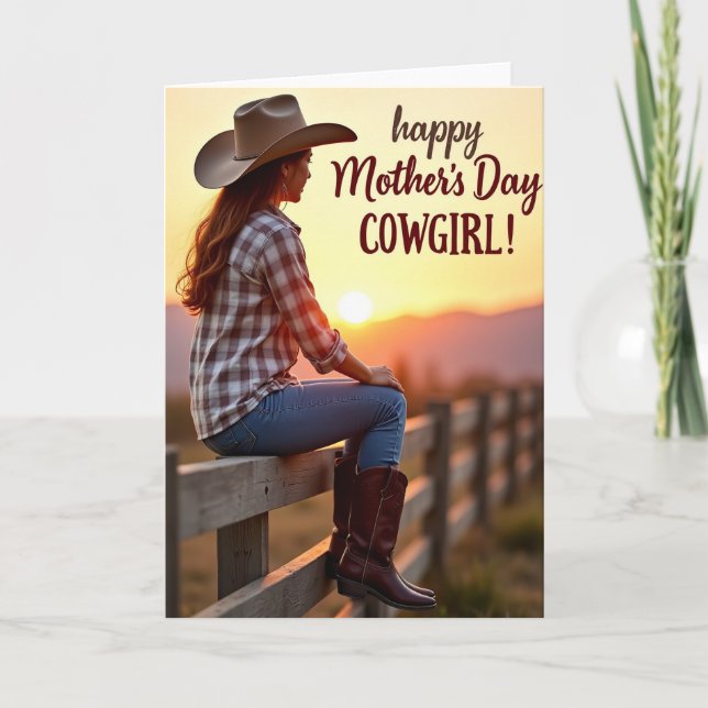 Western Scene Mothers Day Card (Front)