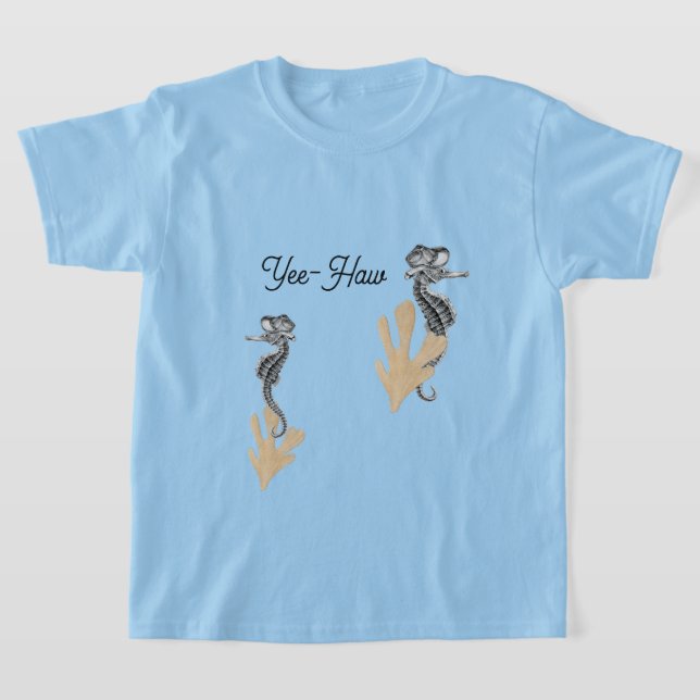 Western Seahorse Cowboy T-Shirt (Laydown)