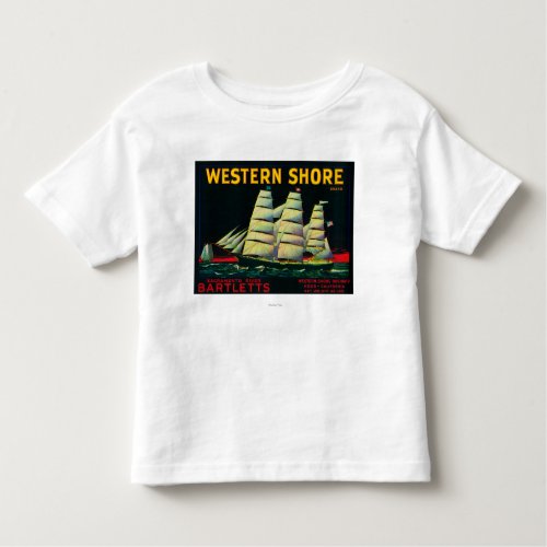 Western Shore Pear Crate LabelHood CA Toddler T_shirt