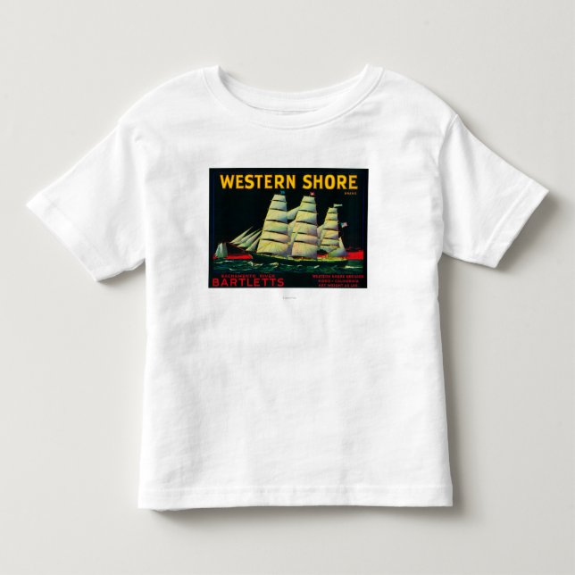 Western Shore Pear Crate LabelHood, CA Toddler T-shirt (Front)