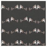 Western Silver Cowboy Double Spur On Black Fabric