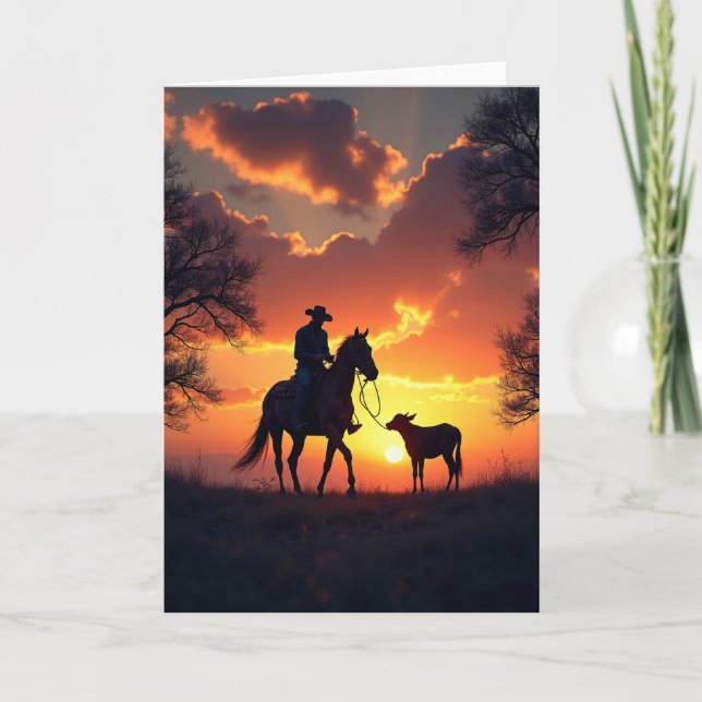 Western Skies Fathers Day Card (Front)