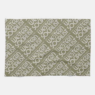 Western Socialist beige teatowel Towel