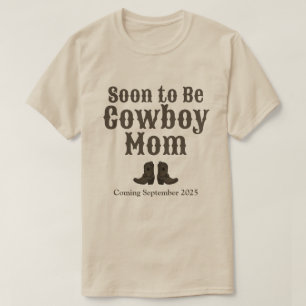 Western Soon to Be Cowboy Dad Baby Announcement T-Shirt
