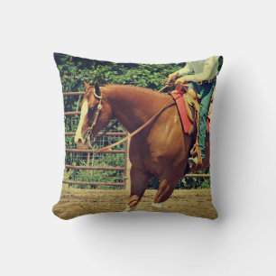 Western Sorrel Throw Pillow
