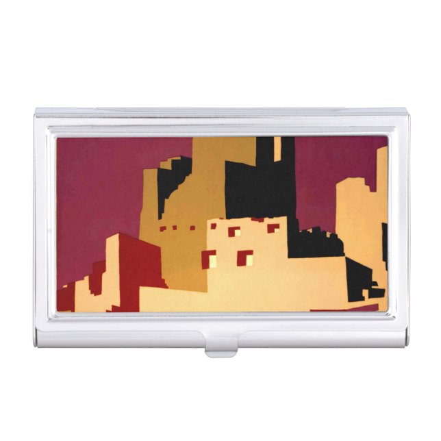 Western Southwest Pueblo WPA National Business Card Holder (Front)