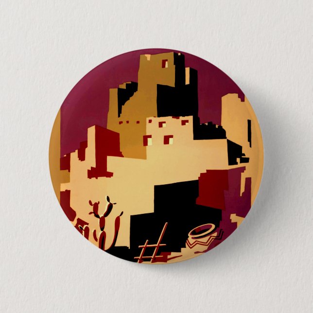 Western Southwest Pueblo WPA National Button (Front)