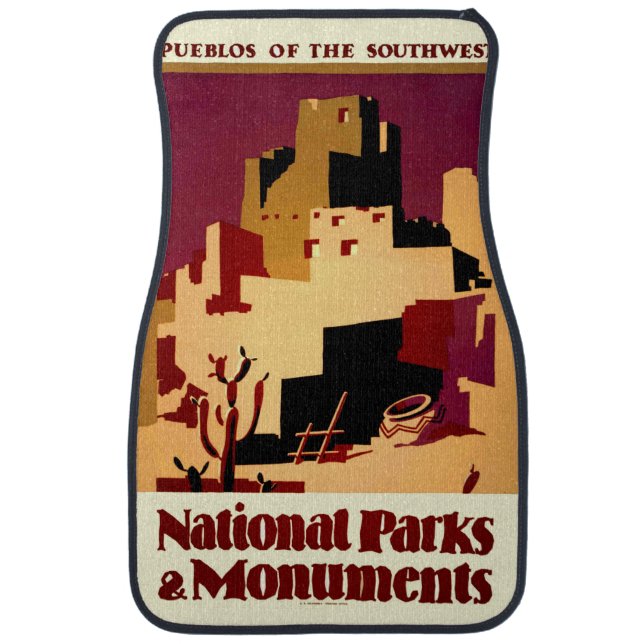 Western Southwest Pueblo WPA National Car Mat (Front)