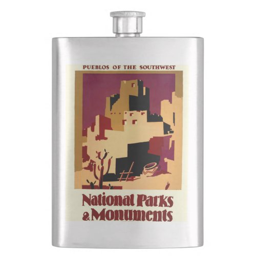 Western Southwest Pueblo WPA National Flask