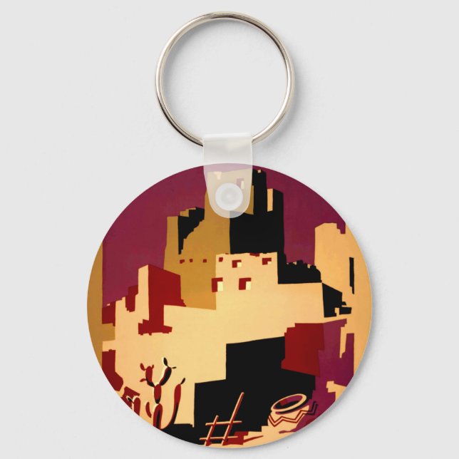 Western Southwest Pueblo WPA National Keychain (Front)