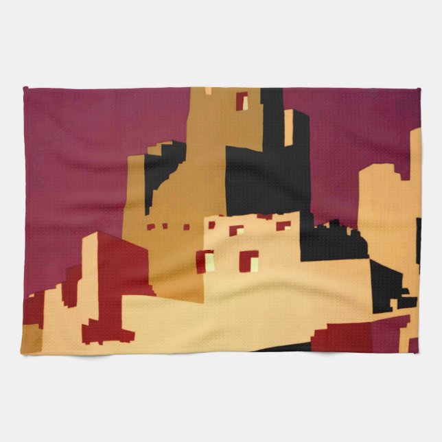 Western Southwest Pueblo WPA National Kitchen Towel (Horizontal)