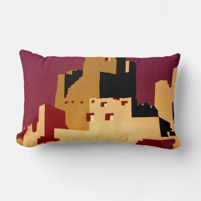 Western Southwest Pueblo WPA National Lumbar Pillow (Front)