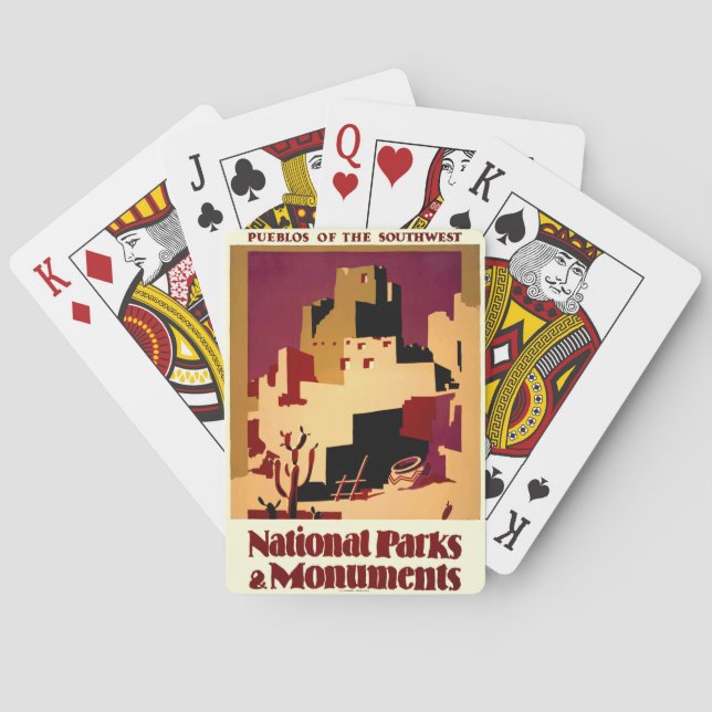 Western Southwest Pueblo WPA National Poker Cards (Back)