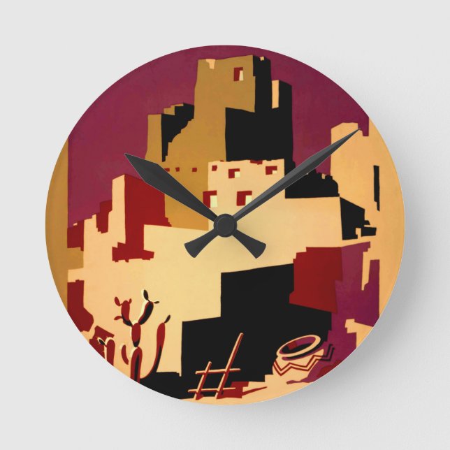 Western Southwest Pueblo WPA National Round Clock (Front)