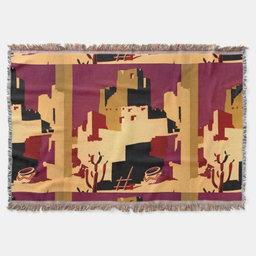 Western Southwest Pueblo WPA National Throw Blanket