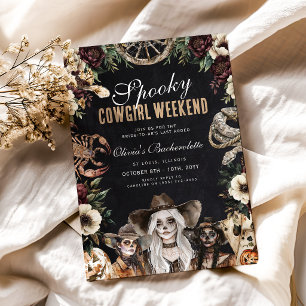 Western Spooky Cowgirl Bachelorette Weekend Invitation