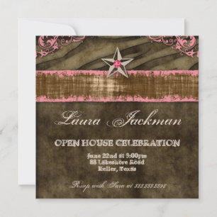 Western Star Photo Card Coral Grad Zebra Suede 2