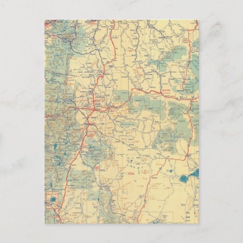 Western States road map Postcard