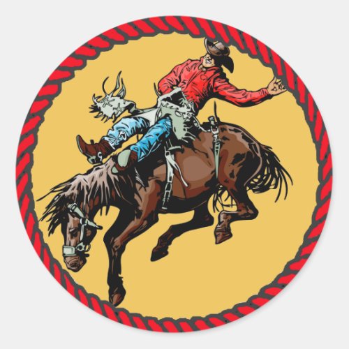 Western Sticker Rodeo Bronc Rider