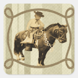 Western Sticker Vintage Cowboy