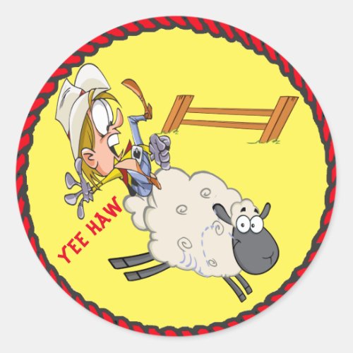 Western Stickers Rodeo Kid Mutton Busting