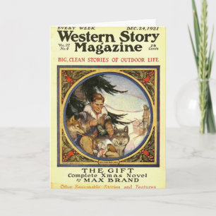 Western Story 1921 Christmas magazine Holiday Card