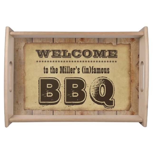 Western Style BBQ Serving Tray (Front)