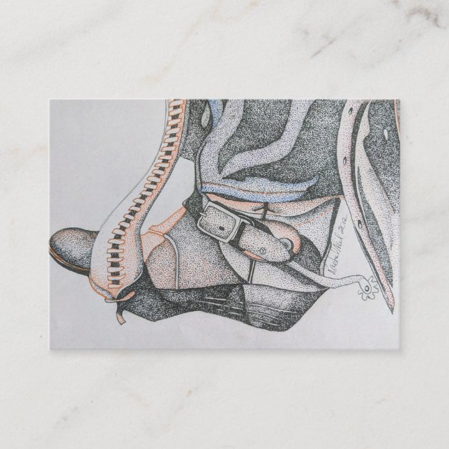 Western style business cards, Western print cards (Front)