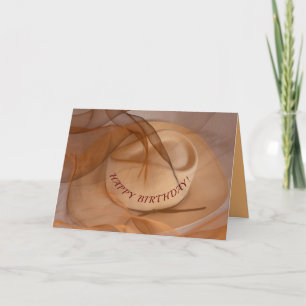 Western Style Cowboy hat with straw brim Card