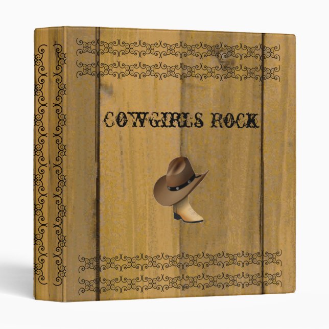 Western Style Cowgirls Rock! Avery Binder (Front/Spine)