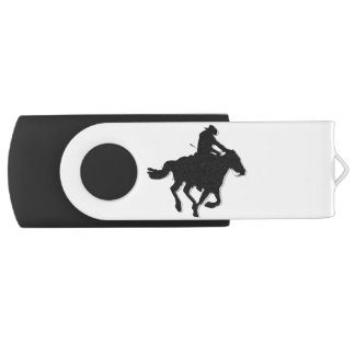 Western-style Galloping Horse and Cowboy Flash Drive